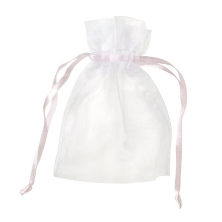 Baby Shower Favor Bags Small White Organza With Pink Ribbon 12 Pack Baby Shower Favor Bags Small White Organza With Pink Ribbon 12 Pack
