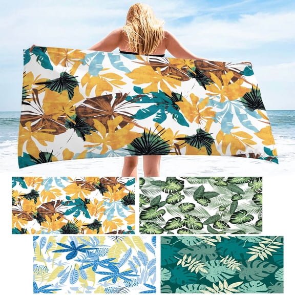 XGFHYJEH Beach Towel, Oversized Beach Towel, Beach Towel Clearance, Towel Beach, Lightweight Beach Towel, Portable Foldable Hypoallergenic Cooling Technology Breathable Towel for Beach