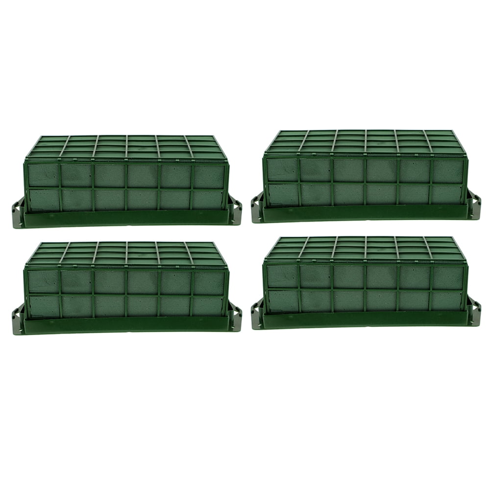 NIYANGLE Flower Arrangement Tools Floral Foam Cage Green Flower Arrangement Beginners 4Pcs