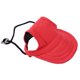 thumbnail image 2 of Gorro de béisbol para perros con protección solar, cómodo y ajustable, gorro deportivo para mascotas con orificios para las orejas para perros pequeños, color rojo L, 2 of 5