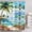 05teal, variant on Beach Ocean Shower Curtain for Bathroom Decor 84Wx72H Coastal Nautical Positive Quotes Seaside Tropical Palm Tree Teal Blue Art Printed Fabric Polyester Waterproof 12 Pack Plastic Hook