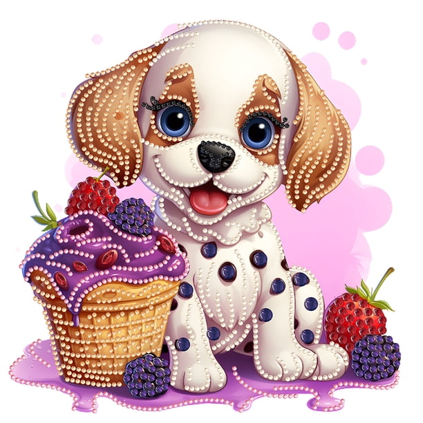 5D DIY Con Forma Especial Parcial Cachorro 30x30cm