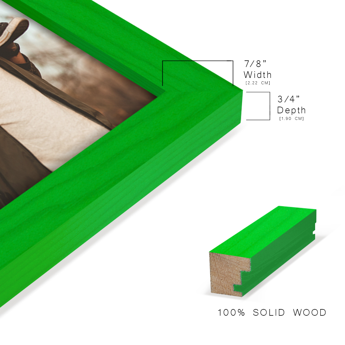 8x10 Wood Grain Picture Frame - Rainforest