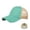 Green, variant on Distressed Baseball Cap Unstructured Adjustable Snapback Washed Denim Ponytail Hat with Breathable Mesh Navy One Size