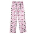 thumbnail image 5 of Riecok Christmas Pajama Set for Women Long Sleeve Christmas Sock Printed Button up Shirt and Wide Leg Pant Holiday Loungewear Matching Outfits, 5 of 7