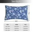 thumbnail image 2 of Fotbe whiet Snowflake blue background Funda de Almohada Decorativa Estilo Occidental, Lujo en Algodón, Fundas para Almohadas King, Cojín Estampado para Decoración del Hogar-14"x20", 2 of 6