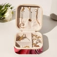 thumbnail image 6 of Rose Travel Portable Jewelry Stand and Organizer Box - Square Storage Box for Rings, Earrings, Necklaces, Bracelets, and More - Suitable for Girls and Women - Jewelry Boxes for Travel, 6 of 6