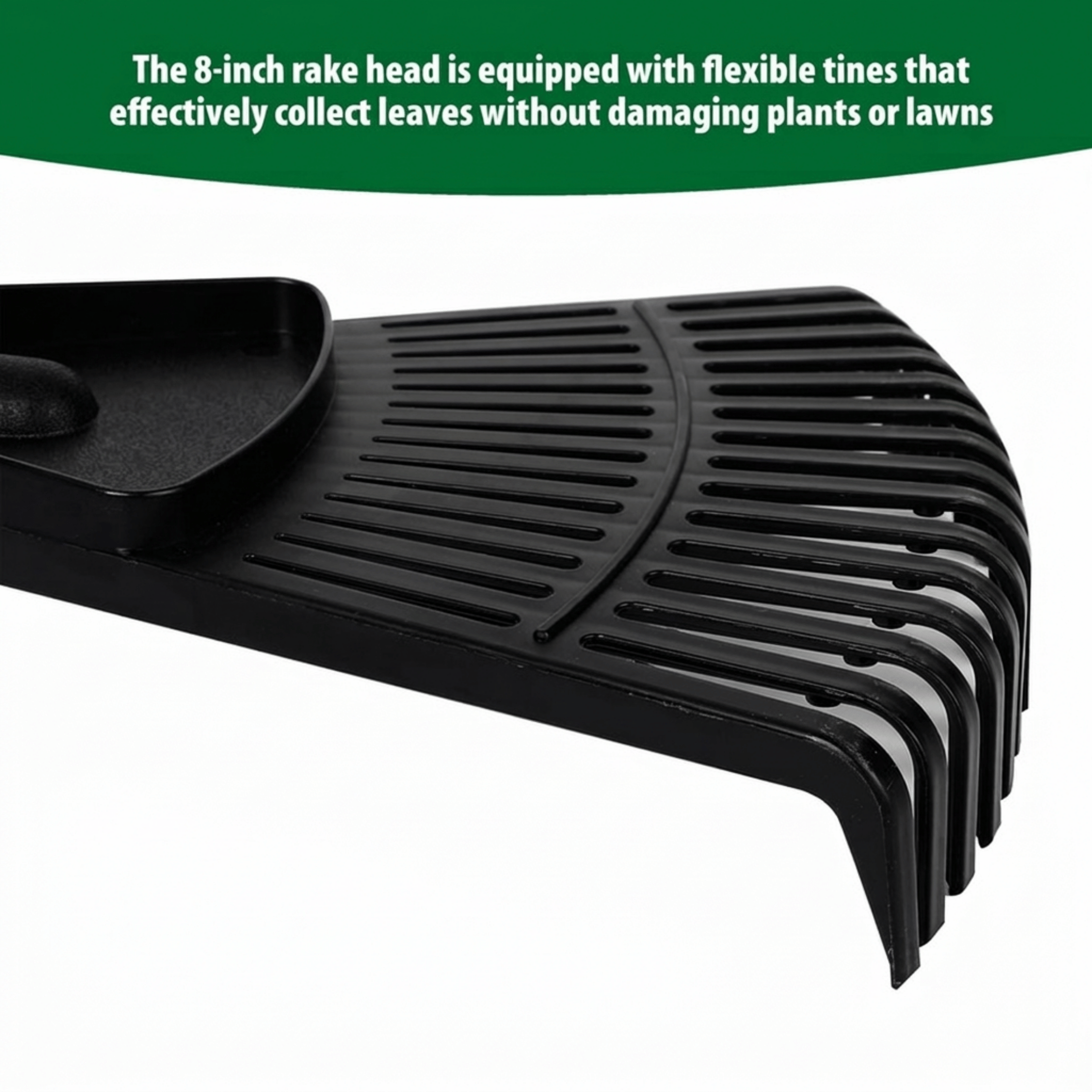 Expert Gardener 8-Inch Wood and Poly Leaf Rake photo 5