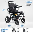 thumbnail image 2 of GlideCare G-5 Electric Wheelchair, Lightweight and Portable Wheelchairs for Adults, Black, 2 of 7