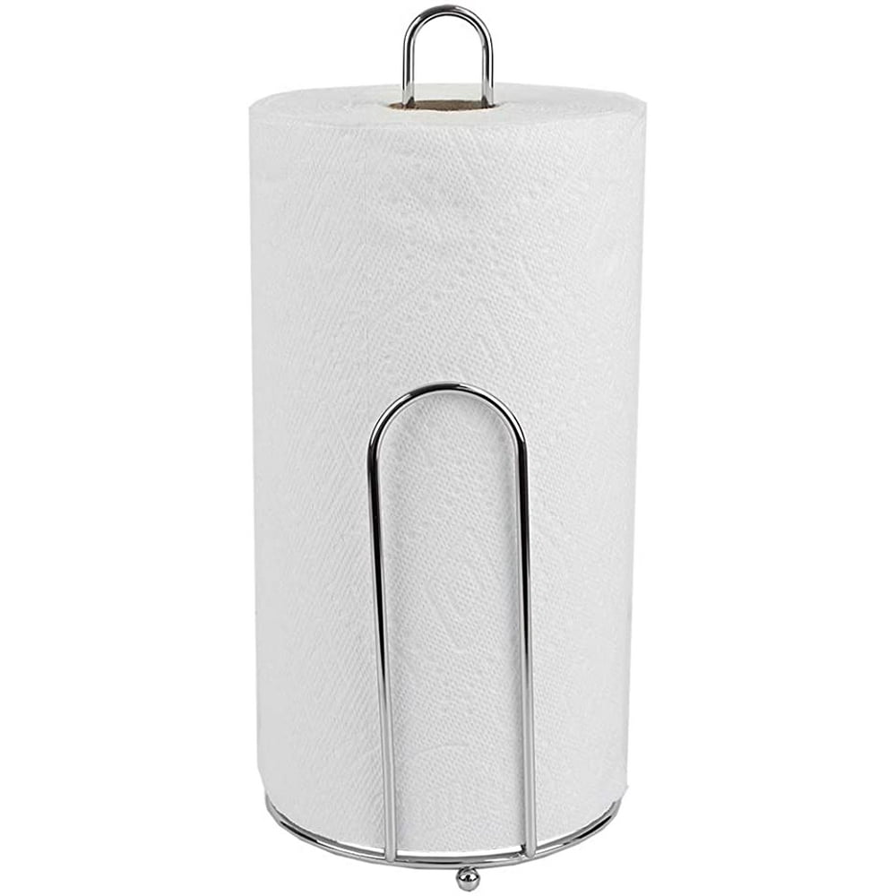 Home Basics Chrome-Plated Steel Paper Towel Holder - Walmart.com ...