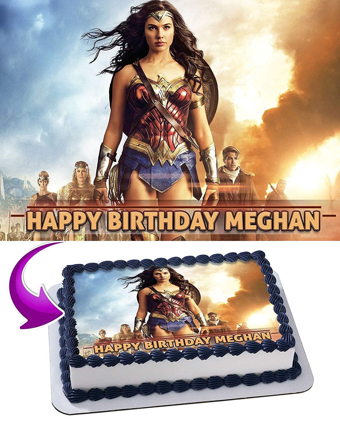 12 Wonder Woman Movie Birthday Party Favor Stickers #1 Bags Not Included
