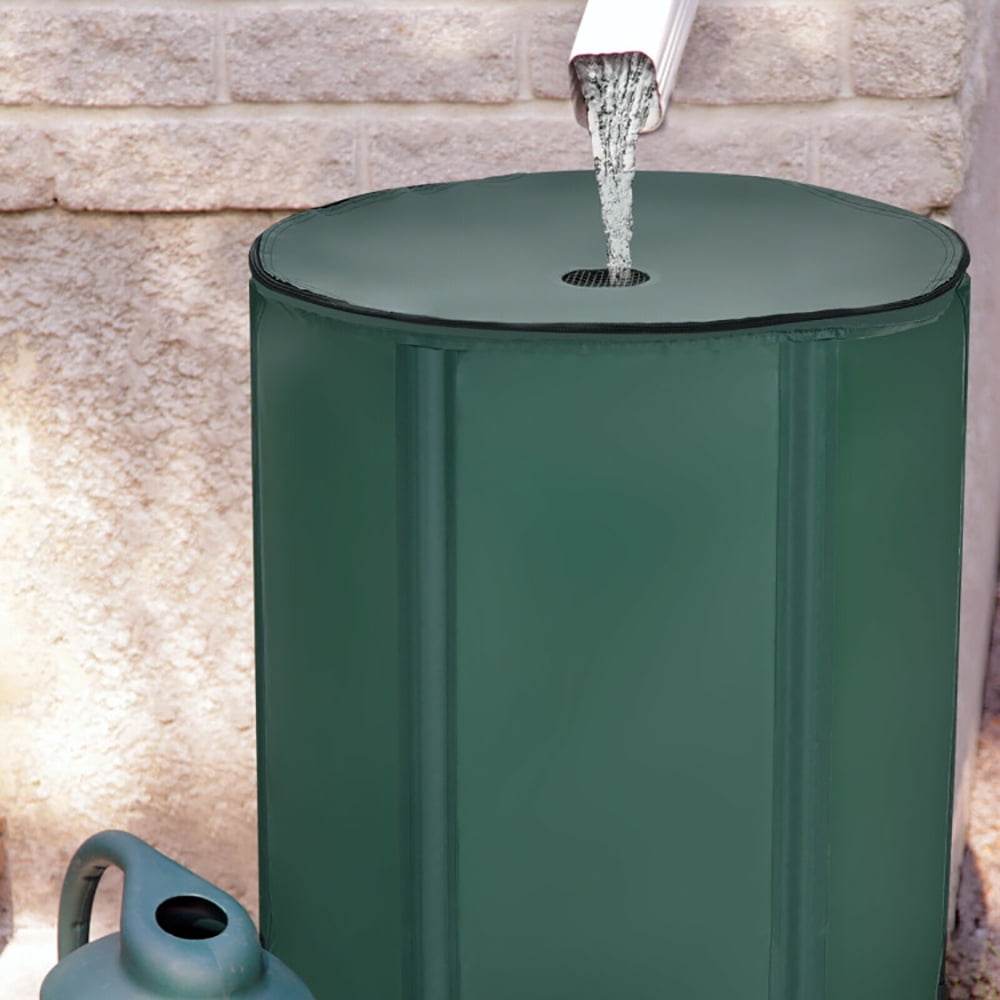 Spaco 53 Gallon Portable Collapsible Rain Barrel Water Collector, Outdoor Tools for Garden, Garden Care Tools