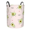 thumbnail image 2 of Balery Avocado Doing Sport Yoga Round Laundry Basket with Handles Waterproof Freestanding Laundry Hamper for Clothes Toys in the Dorm and Family-Small, 2 of 8