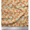 thumbnail image 1 of Soimoi Orange Silk Fabric Floral Fabric Prints by Yard 42 Inch Wide, 1 of 3