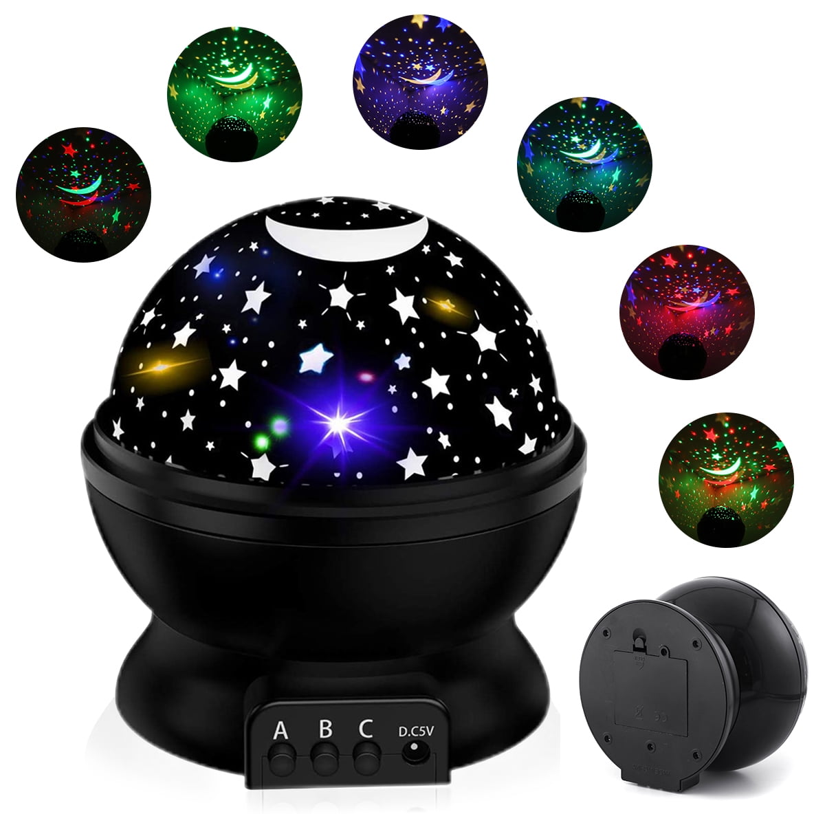 Details about   LED Stars Projector Night Lights 360-Degree Rotating Bedside Lamp Timer Gifts UK 