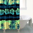 thumbnail image 5 of Tropical Paradise Palm Tree Shower Curtain 72x84, Quick-Dry Fabric with Ocean Beach Sunset Scene, Boho Bathroom Decor with Hooks, 5 of 5
