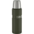 thumbnail image 3 of Thermos16-ounce Stainless King Vacuum-Insulated Stainless Steel Compact Bottle, Army Green, 3 of 10