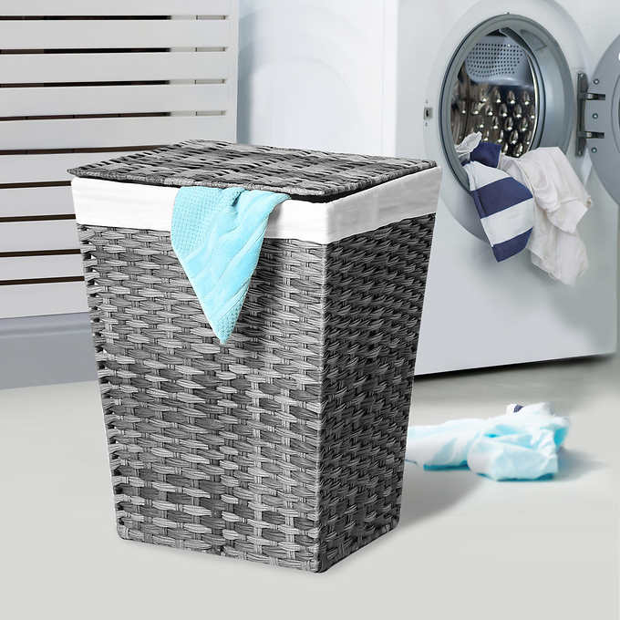 Seville Classics Handwoven Laundry Hamper with Canvas Liner Walmart