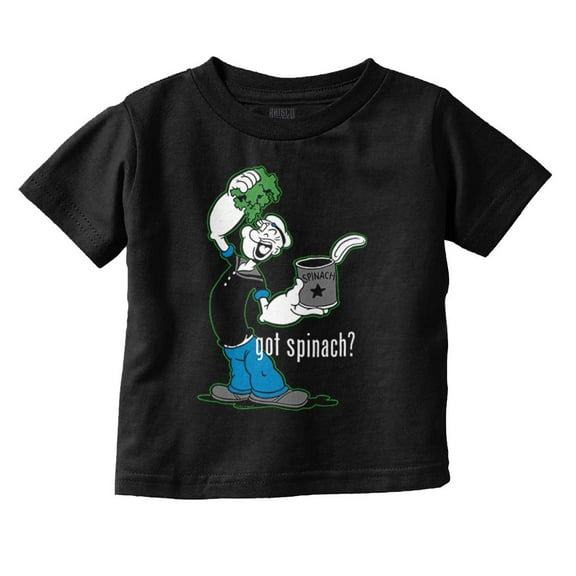 Popeye The Sailor Man Got Spinach Toddler Boy Girl T Shirt Infant Toddler Brisco Brands 12M