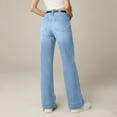 thumbnail image 4 of YueHuiYing Wide Leg Jeans Woman High Waist Pull On Baggy Tretchy Jean Pants Straight Leg Denim Pants, 4 of 6
