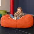 thumbnail image 3 of Jaxx Sofa Saxx 4-Foot Bean Bag Lounger for Kids & Teens, Mandarin, 3 of 3