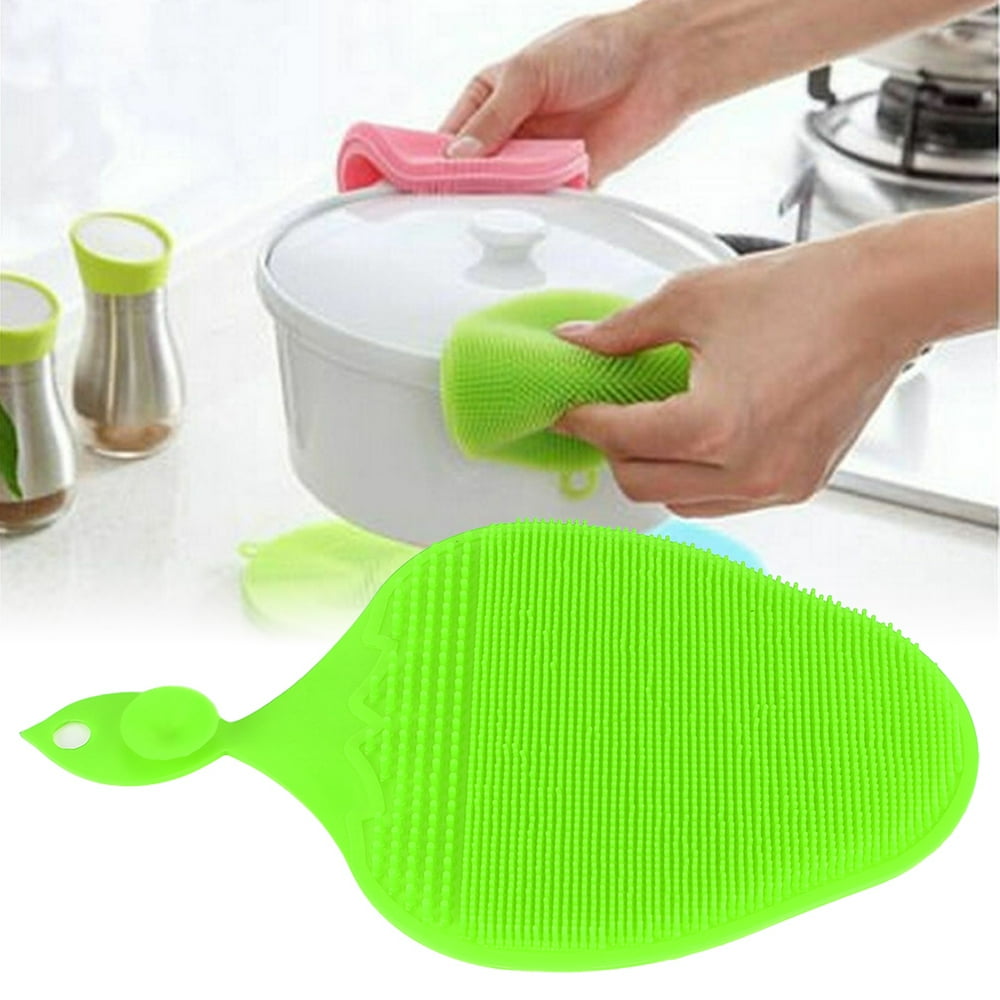 LYUMO Washing Sponge, Doubleside Silicone Dish Washing Sponge Scrubber