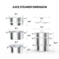 thumbnail image 2 of Ktaxon 4.5Qt Steam Juicer Extractor Stainless Steel, Juice Steamer Pot for Fruit & Vegetables with Tempered Glass Lid Clamp, Loop Handles, Ideal for Making Juice, Jelly, Pasta, 2 of 8