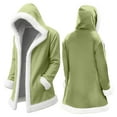 thumbnail image 5 of UQJfacai Boys Long Fleece Jacket Sherpa Lined Puffy Coats Hooded Winter Jackets Open Front Cardigan Outerwear with Pockets 5-14 Years, 5 of 7