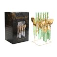 thumbnail image 1 of Langgg Stainless Steel Dinnerware Set Reliable And Easy To Clean Tableware Set Cutlery Set Kitchen Spoon Light green, 1 of 6