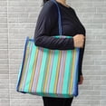 thumbnail image 2 of Set Paquete de 2 Bolsas Grandes Reutilizables, Bolsas de Mercado/Bolsas de Mandado con Fuelle y Asas Largas, Bolsas Ecológicas de Comestibles con Malla Resistente y Duradera Multicolor, 2 of 4