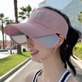 thumbnail image 5 of Open Top Sports Sun Visor, Adjustable Brim UV Protection Visor for Running, Hiking, Outdoor Activities, Men and Women's Summer Sports Hat-Pink, 5 of 6