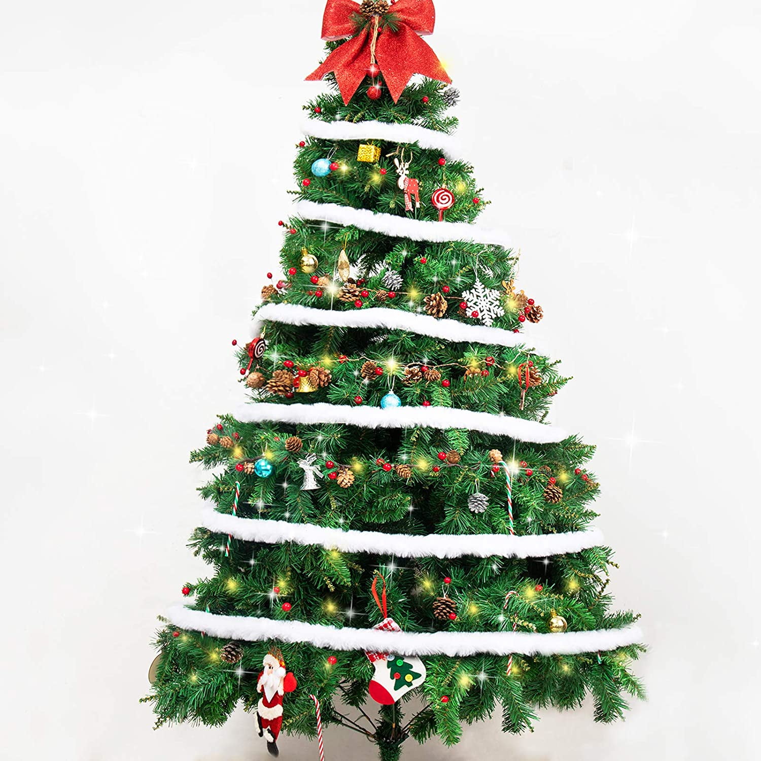 white faux fur ribbon