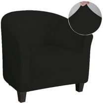 XmhyTop Club Chair Slipcover, Tub Chair Cover, Stretch Armchair Covers, Sofa Cover Furniture Protector for Living Room 25.59-35.43inch (Black)
