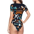 thumbnail image 4 of Naloa Creative Transport Women's Short-Sleeved Onesie, One-Piece Swimsuit for Parties, dates, clubs - XX-Large, 4 of 9