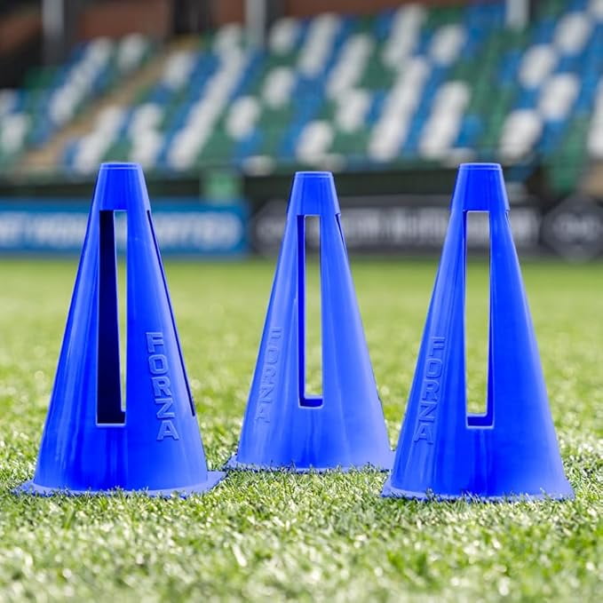 FORZA Flexi Training Cones (10 Pack) – Flexible, Durable Agility Cones for Sports Training & Drills, Available in Multiple Colors