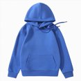 thumbnail image 4 of xaweyi Toddler GirlsSolid Color Cotton Pullover Hooded Sweatshirts Long Sleeve Casual Tops Fit Size 3-4 Years, 4 of 7