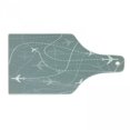 thumbnail image 1 of Airport Cutting Board, Repetitive Pattern of Simple Airplane Traces Scheme in Monochromatic Design, Decorative Tempered Glass Cutting and Serving Board, in 3 Sizes, by Ambesonne, 1 of 2