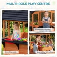 thumbnail image 4 of Qaba Maisonnette de Jeu Extérieure en Bois pour Enfants avec Table et Bancs pour 3 à 8 Ans, 4 of 10