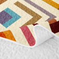 thumbnail image 5 of Castle Fairy Bohemian Layered Diamond Quilt King 3 Pieces,Tribal Chevron King Coverlet Set,Rust Olive Cream,1 Bedspread and 2 Pillowcases, 5 of 7