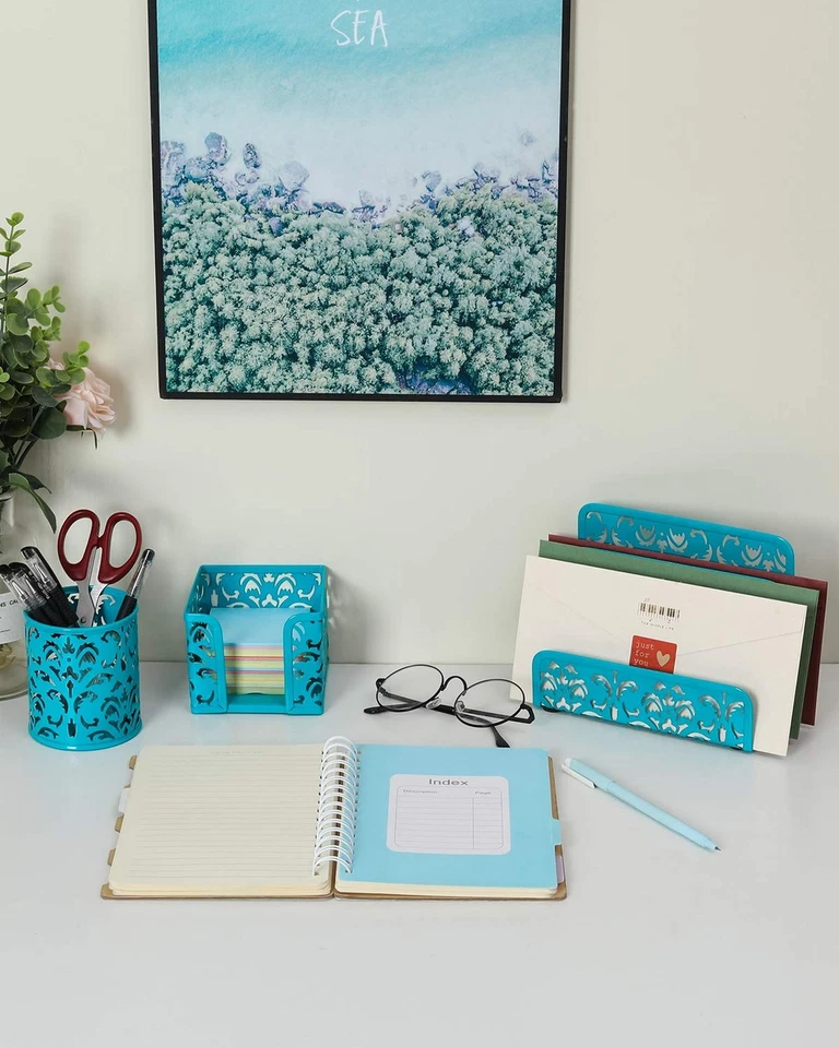 Easypag Cute Office Supplies 3 Piece Desk Organizer And Accessories Set - Let...