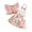 Pink, variant on Girls Athletic Sets Easter Cartoon Prints Dress Fly Sleeve Ruffles Girls Valentines Day Outfit,Pink,24M
