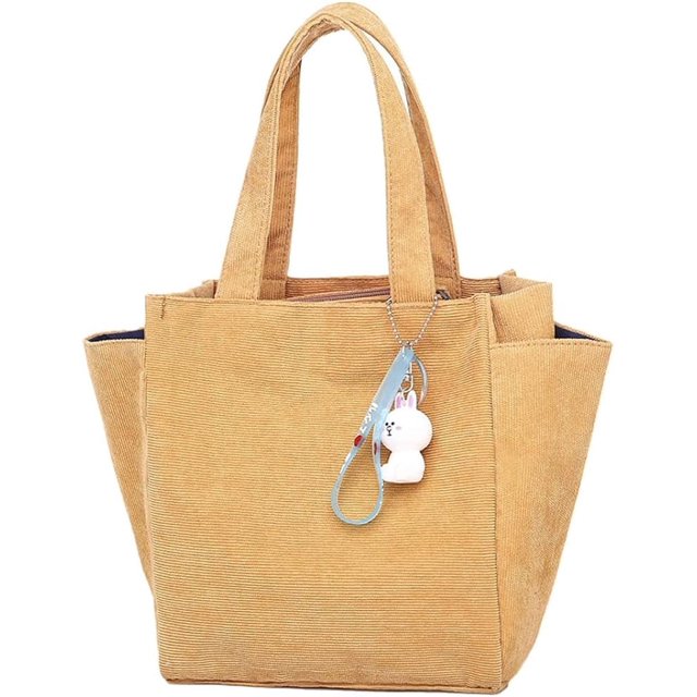 LHSHID Corduroy Small Tote Bag Women Casual Handbag Shoulder Bag for School Work Travel 2023
