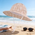 thumbnail image 2 of Jamicy Sun Hat for Boys Girls Summer Outdoor Wide Brim UPF 50+ Adjustable Strap Toddler Beach Hat for Boys & Girls, 2 of 7