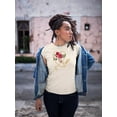 thumbnail image 2 of Red Roses Golden Chain T-Shirt Women -Image by Shutterstock, Female XX-Large, 2 of 4