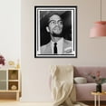 thumbnail image 3 of Historic Framed Print, Malcolm X at Queens Court.World Telegram & Sun photo by Herman Hiller., 17-7/8" x 21-7/8", 3 of 9