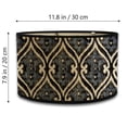 thumbnail image 2 of Bamboo Lamp Shade, Kvago Vintage Drum Lampshade, E27 Chandelier Lamp Cover Replacement Light Accessory for Pendant Floor Tables Lamps  (11.81 x 11.81 x 7.87 in, Style B), 2 of 8