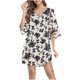 thumbnail image 1 of Moda Mujer Verano Impresión Causal V-Cuello 1/2 Manga Vacaciones Mini Vestido Fridja  yut3115, 1 of 8
