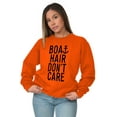 thumbnail image 4 of Boat Hair Don't Care Ocean Vibes Cute Women Crewneck Sweatshirt Brisco Brands X, 4 of 6