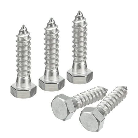 

Uxcell Hex Head Lag Screws Bolts 1/2 x 2 304 Stainless Steel Partial Thread Wood Screws 25 Pack