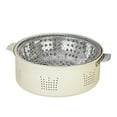 thumbnail image 2 of Dianli Nonstick Stovetop Indoor Korean BBQ Grill with Drip Tray, Dishwasher Safe, Charcoal Heating, Smokeless, Beige, 12in Birthday Gift, 2 of 9